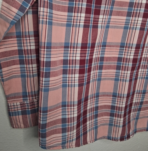 Wrangler Womens Pearl Snap Button Up Shirt Multicolor Plaid Cowgirl Rodeo XL - Picture 10 of 13